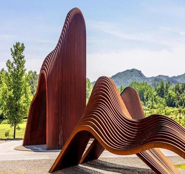 五河锈钢板造型